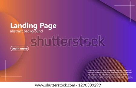 Website landing page. Geometric background. Minimal abstract cover design. Creative colorful wallpaper. Trendy gradient poster. Vector illustration.