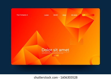 Website Landing Page with gradient colorful Background. Modern design. Easy editable For landing page, banner, website, homepage, card, ui, or apps. Vector illustration