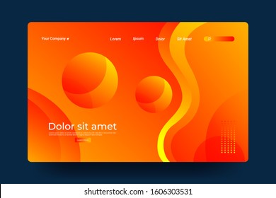 Website Landing Page with gradient colorful Background. Modern design. Easy editable For landing page, banner, website, homepage, card, ui, or apps. Vector illustration