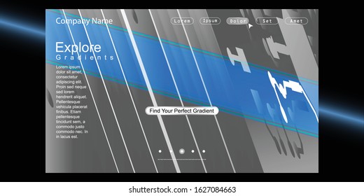 Website Landing Page with gradient colorful Background. Modern design. Easy editable For landing page, banner, website, homepage, card, ui, or apps. Vector illustration