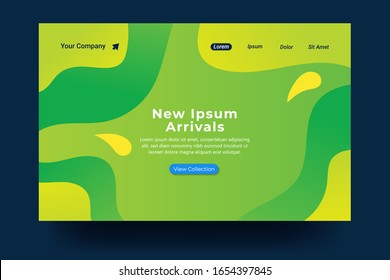Website Landing Page with gradient colorful Background. Modern design. Easy editable For landing page, banner, website. Vector illustration