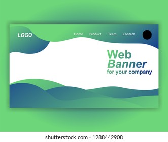 Website landing page gradient vector illustration - background banner template concept paper cut inovation