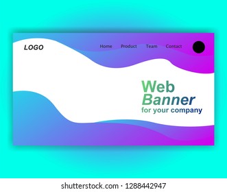 Website landing page gradient vector illustration - background banner template concept paper cut inovation
