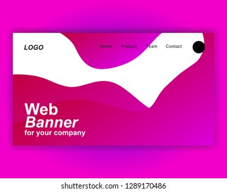 Website landing page gradient vector illustration - background banner template concept paper cut inovation
