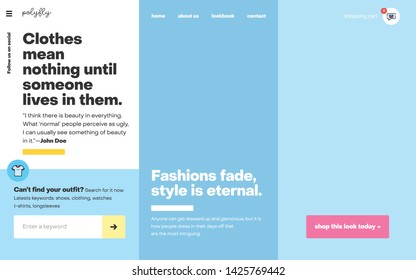 Website or Landing page HERO header for fashion or other purpose
