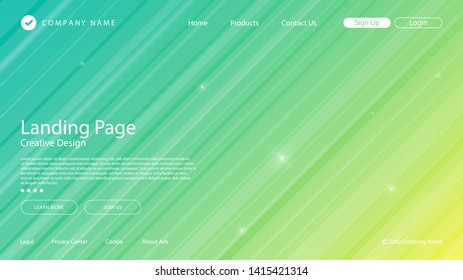 Website landing page illustration. Abstract modern vector background. Composition with fluid and geometric shape and gradient colors motion.