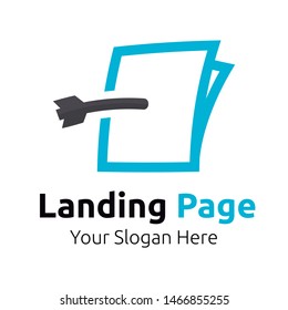 Website Landing Page Logo Icon Vector