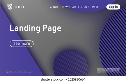 Website landing page. Material design. Minimal abstract background. Creative colorful wallpaper. Trendy gradient poster. Vector illustration.