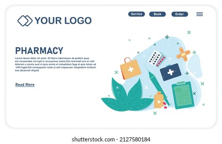 Website Landing Page of Pharmacy or Medicine