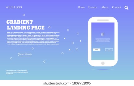 plantilla de página de inicio de sitio web para un sitio web o aplicación.