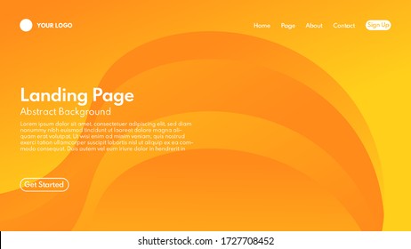 Website Landing Page Template with gradient colorful shape Background. Modern design. Easy editable For landing page, banner, website, homepage, card, ui, or apps. Vector illustration