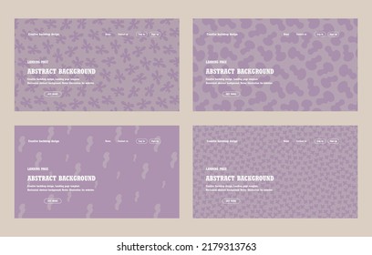 Website landing page template, 	hand-drawn shapes
