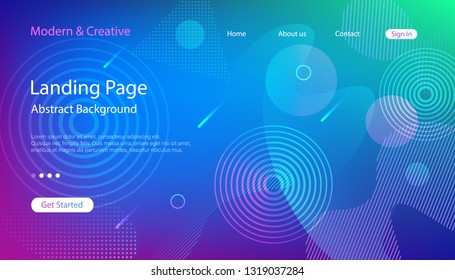 Plantilla de página de inicio del sitio web. Diseño De Fondo Abstracto Moderno. Ilustración de tecnología vectorial futurista. 