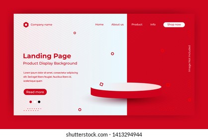 Website landing page template for product display background - vector