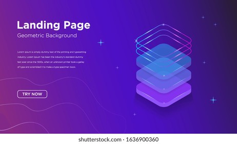 Website or landing page template. vector illustration for data or database system template.