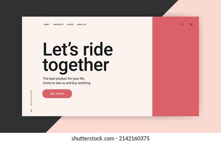 Website Landing Page template for websites, or apps. Website Hero Image or Landing Page. Modern web page design concept layout for the website. Vector illustration.