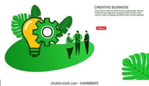 Website or landing page vector.Vector creative business illustration. workflow to create ideas. teamwork on the project