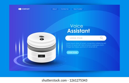 Website landing page, voice assistant 