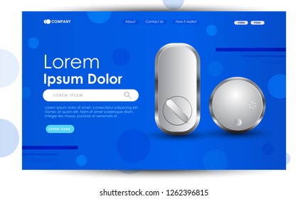 Website landing page with voice assistant, smart technology gadgets, Hero shots