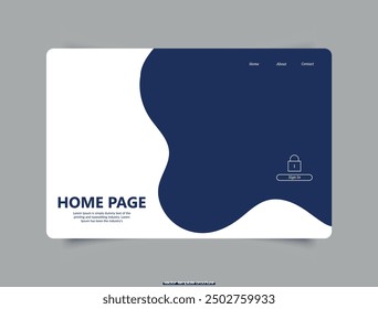 Website Landing Page, Wave, Line, Gradient, Abstract and Modern Background - Vector illustration