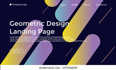 Website Landing Page,Line, Gradient, Abstract Modern Background