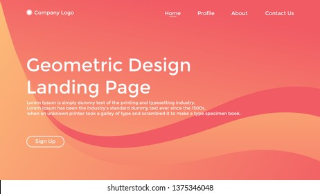 Website Landing Page,Line, Gradient, Abstract Modern Background