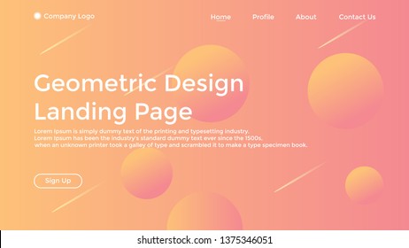 Website Landing Page,Line, Gradient, Abstract Modern Background