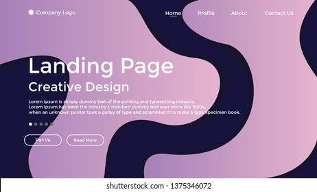 Website Landing Page,Line, Gradient, Abstract Modern Background