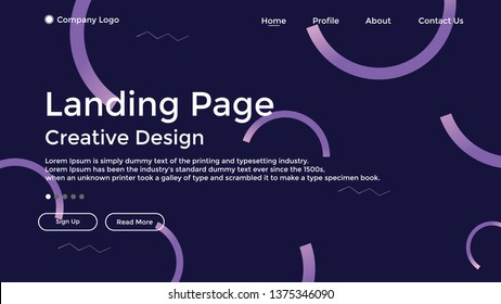 Website Landing Page,Line, Gradient, Abstract Modern Background