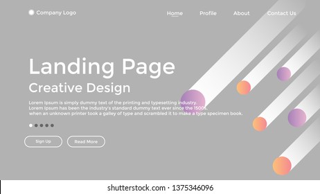 Website Landing Page,Line, Gradient, Abstract Modern Background