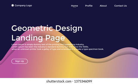 Website Landing Page,Line, Gradient, Abstract Modern Background