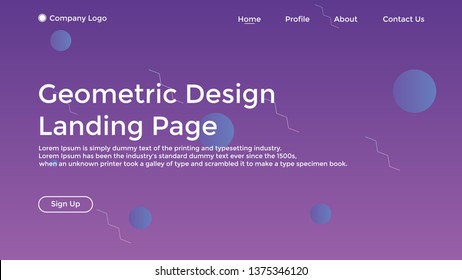 Website Landing Page,Line, Gradient, Abstract Modern Background