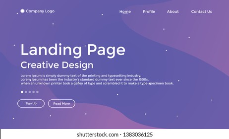 Website Landing Page,Line, Gradient, Abstract Modern Background