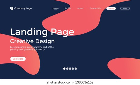 Website Landing Page,Line, Gradient, Abstract Modern Background