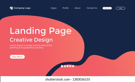 Website Landing Page,Line, Gradient, Abstract Modern Background