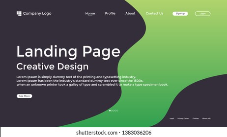 Website Landing Page,Line, Gradient, Abstract Modern Background