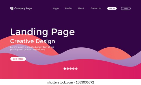 Website Landing Page,Line, Gradient, Abstract Modern Background