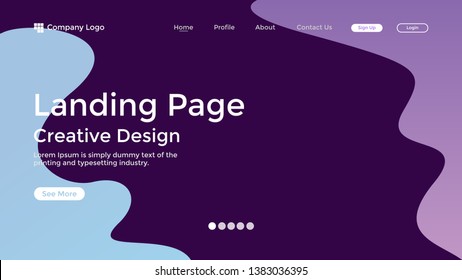 Website Landing Page,Line, Gradient, Abstract Modern Background