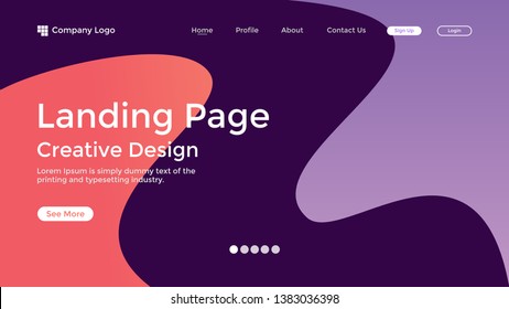 Website Landing Page,Line, Gradient, Abstract Modern Background