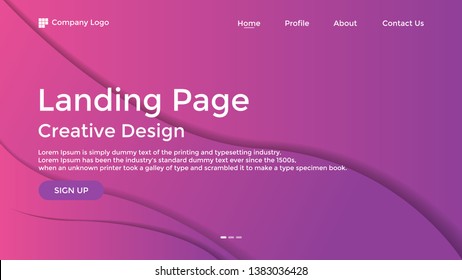Website Landing Page,Line, Gradient, Abstract Modern Background
