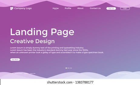 Website Landing Page,Line, Gradient, Abstract Modern Background for website
