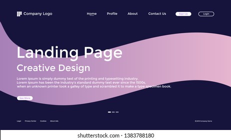 Website Landing Page,Line, Gradient, Abstract Modern Background for website