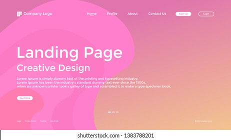 Website Landing Page,Line, Gradient, Abstract Modern Background for website
