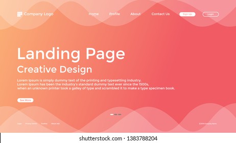 Website Landing Page,Line, Gradient, Abstract Modern Background for website