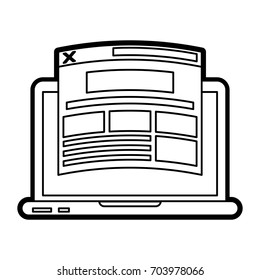 website  and laptop vector illustration  