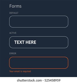 Website large form with different states
