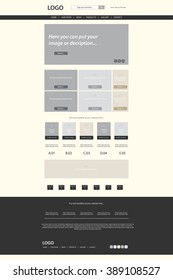 website layout for business or non-profit organization