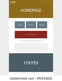 website layout for business or non-profit organization