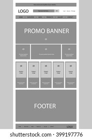 website layout for business or non-profit organization