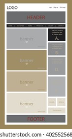 website layout for business or non-profit organization